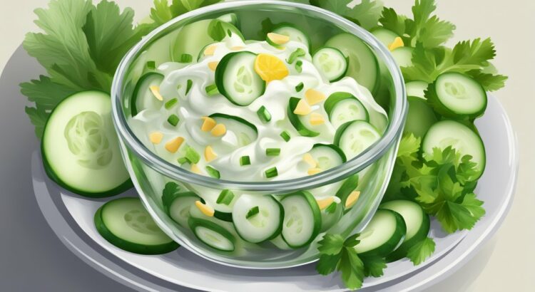 komkommersalade met mayonaise